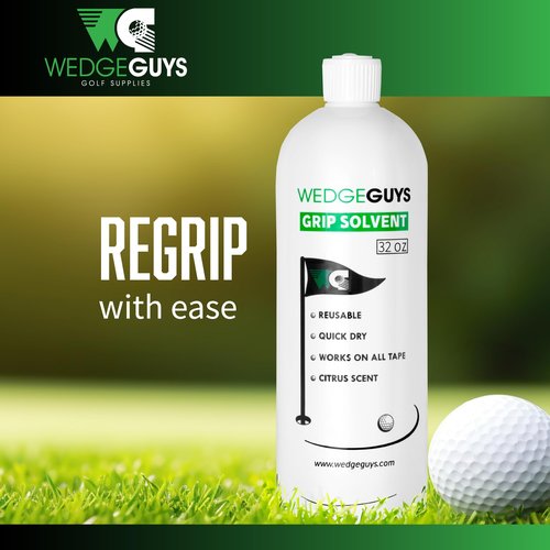 Wedge Guys Professional Golf Grip Tape Solvent for Regripping Clubs | Golf Grip Solvent Solution for Easy Regripping and Club Repair