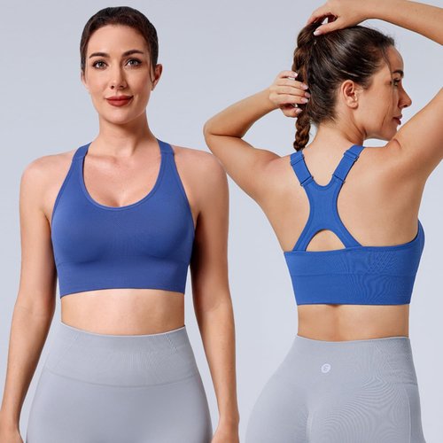 Evercute Sports Bras for Women - High Support Racerback Design | 3-Pack Seamless Padded Workout Bras