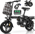 Skiennix Electric Bike - Compact Folding Ebike with 560-740W Motor & 32 Miles Range | 14" Design