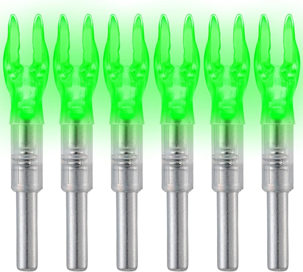 S Lighted Nocks - 12-Pack or 6-Pack Lighted Arrow Nocks for Archery Hunting | .244/6.2mm with Screwdriver Included