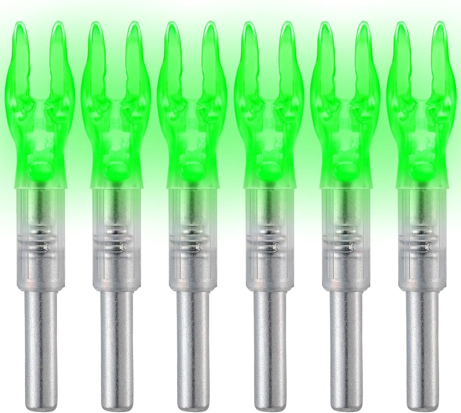 S Lighted Nocks - 12-Pack or 6-Pack Lighted Arrow Nocks for Archery Hunting | .244/6.2mm with Screwdriver Included