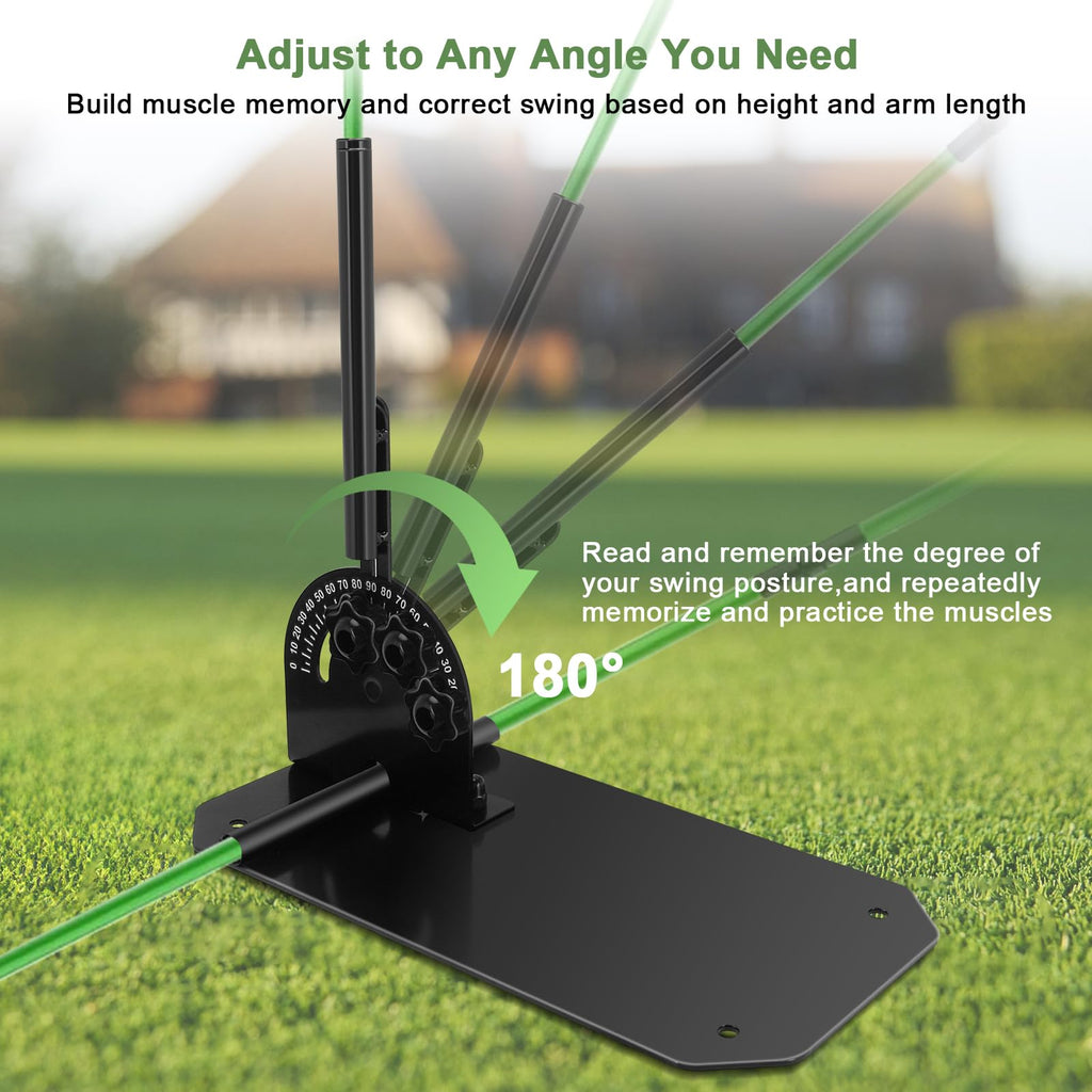SMBDFOD Golf Alignment Stick Holder,Professional Swing Trainer,Golf Swing Plane Trainer Aid for Aiming Putting Swing,Golf Teaching, Multi-Functional for All Levels of Golfer
