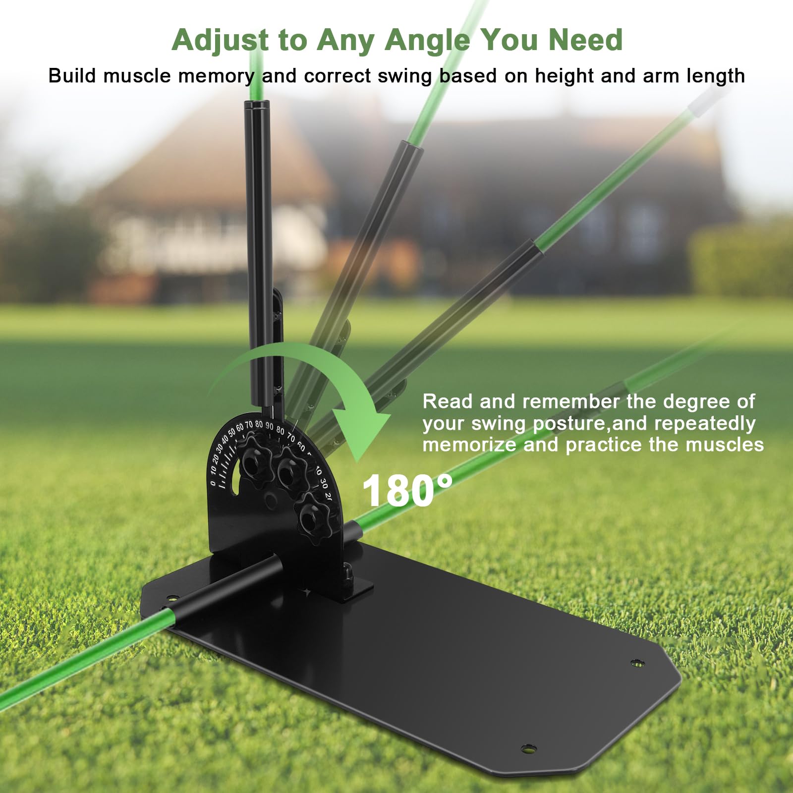 SMBDFOD Golf Alignment Stick Holder,Professional Swing Trainer,Golf Swing Plane Trainer Aid for Aiming Putting Swing,Golf Teaching, Multi-Functional for All Levels of Golfer