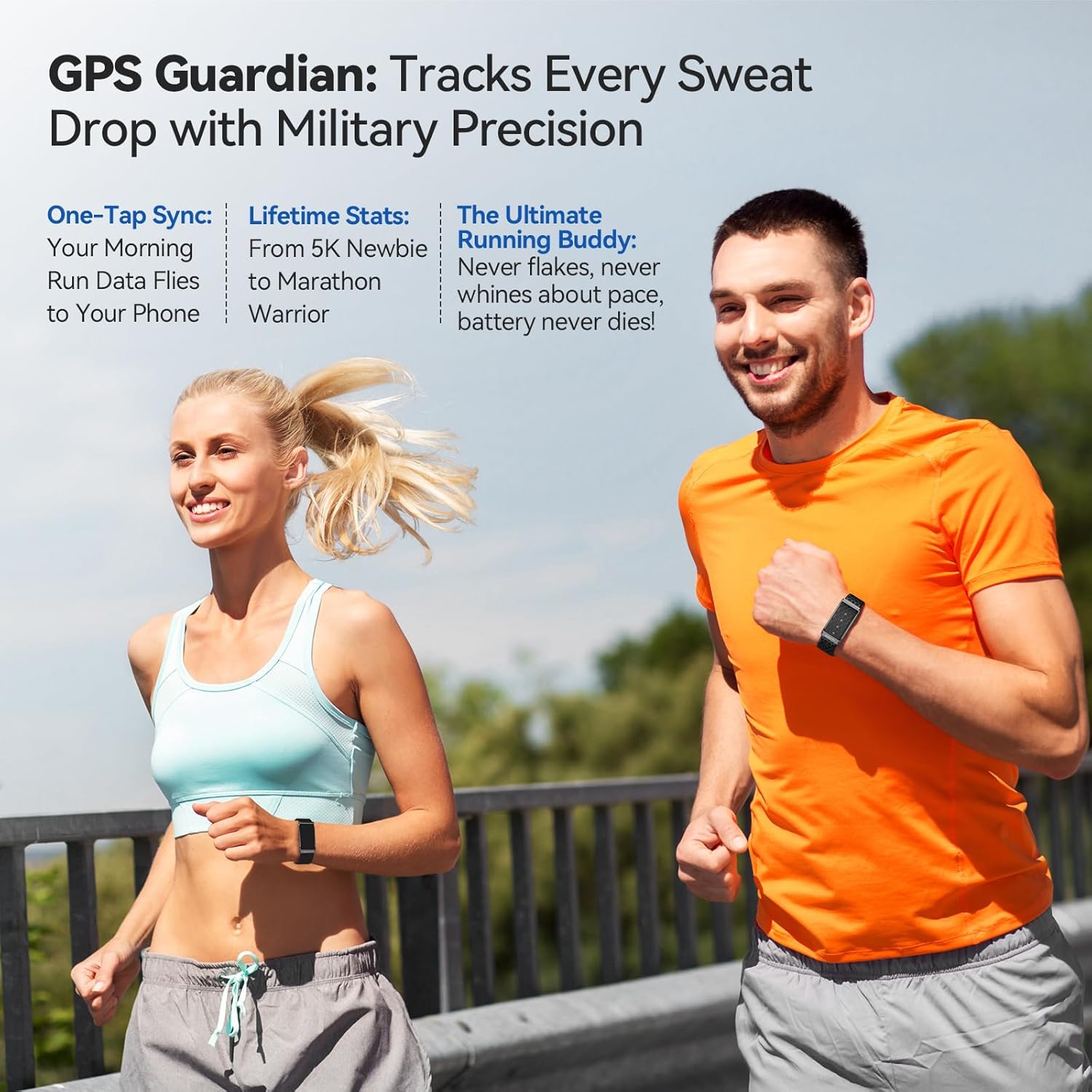Skiennix Smart Bracelet - Wearable Fitness Tracker with 24-Hour Sleep Monitor & Heart Rate Monitor | Black