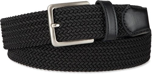 Dockers Men's Braided Belt - 1 3/8 Inch Stretch Fabric for Comfort and Style