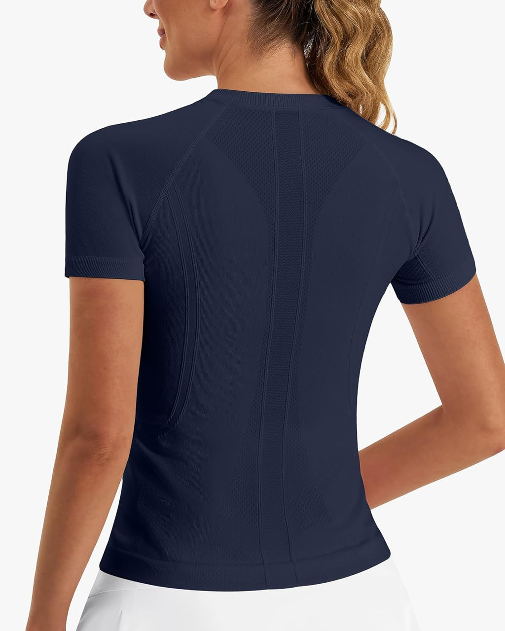 Stelle Women's Seamless Workout Tops - Breathable Short Sleeve Athletic Tees for Yoga & Gym