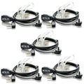 Retevis Walkie Talkie Earpiece with Mic, Comfortable Acoustic Tube, for RT22 RT68 RT21 RT68H RT86S, Compatible with Baofeng BF-888S BF-T26 Pxton Kenwood Walkie Talkies, Surveillance Headset(5 Pack)