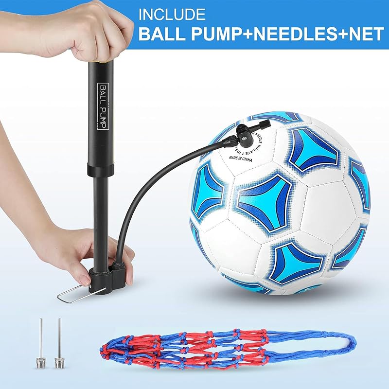 Color-Changing Soccer Ball Size 3-5 with Carry Net, Pump & Needles – UV-Activated Fun Gift for Kids (Blue 4-6 Age)