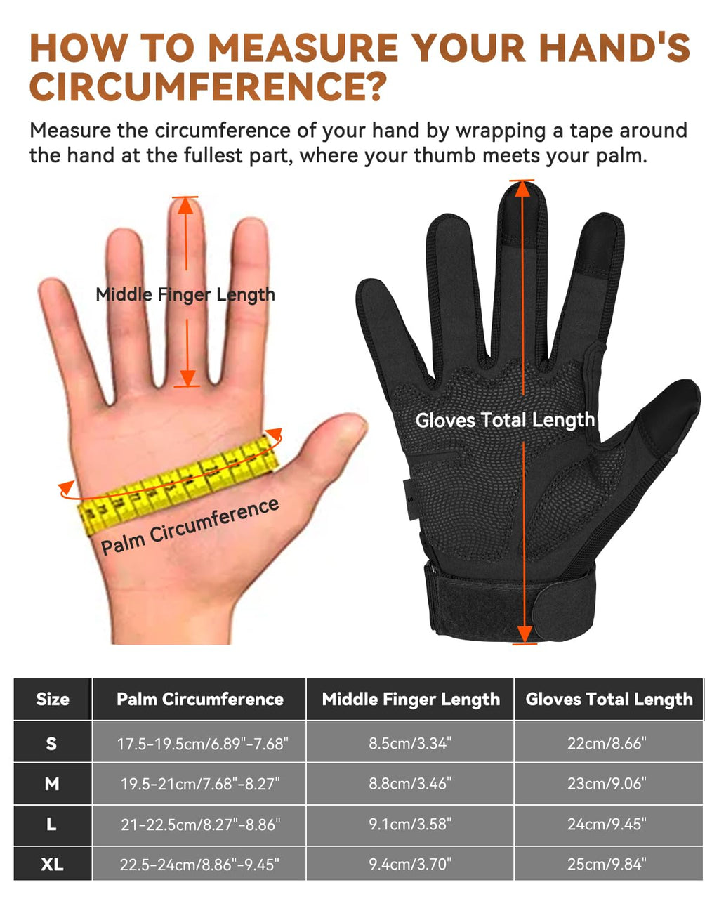 KUMGIM Motorcycle Gloves for Men and Women, Paintball Glove Touchscreen Black for Work Paintball Game Climbing Hiking