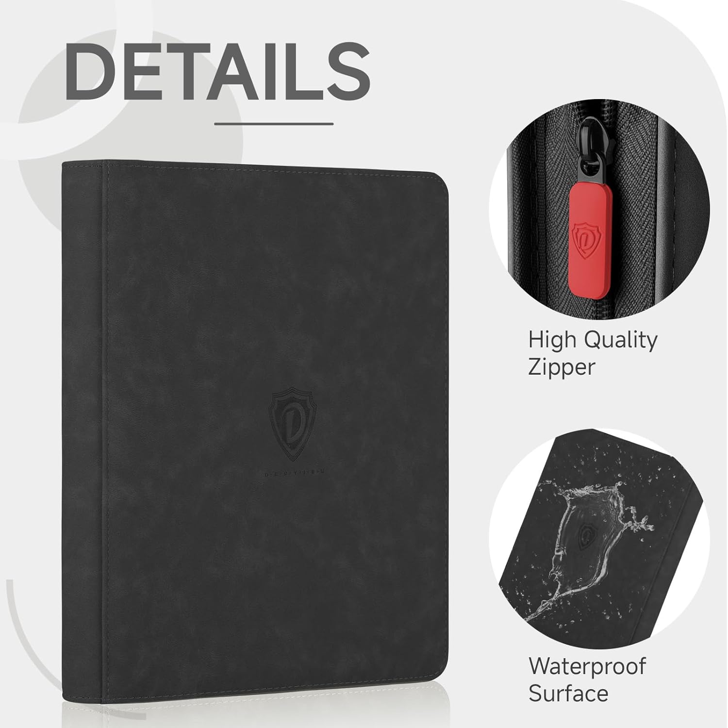 Skiennix 9 Pocket Card Binder - 360 Pockets for MTG, TCG & Sports Cards | Double-Sided Black Collection Folder