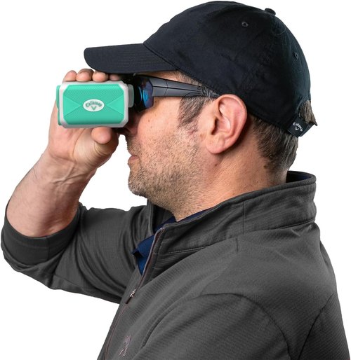 Callaway Micro Pro Golf Laser Rangefinder - Ultra Compact, Rechargeable & Magnetic Cart Mount