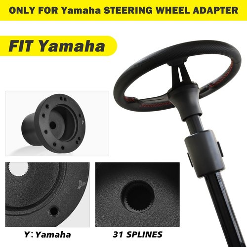Orle Oko Golf Cart Steering Wheel Adapter, Steering Wheel Adapter Hub For Yamaha Golf Cart