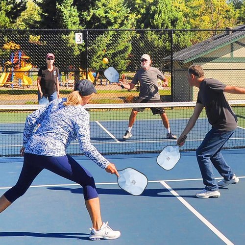 Pickleball Paddles Set of 2, 2026 USAPA Approved Pickleball Set, Fiberglass Lightweight Pickle Ball Rackets 2 Pack, 2 Outdoor Pickleball, 2 Indoor Pickleball Balls, 1 Pickleball Bag for Women and Men