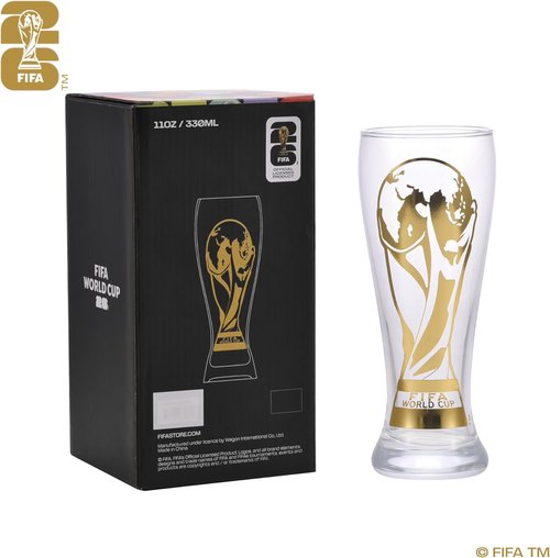 FIFA World Cup 2026 Trophy Beer Glass - 11oz Collector’s Item - Durable & Elegant for Everyday Enjoyment