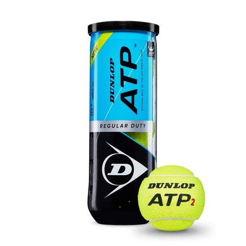 DUNLOP ATP Super Premium Regular Duty Tennis Balls - Best for Clay and Indoor Courts - 3 Ball Can (2 Cans)