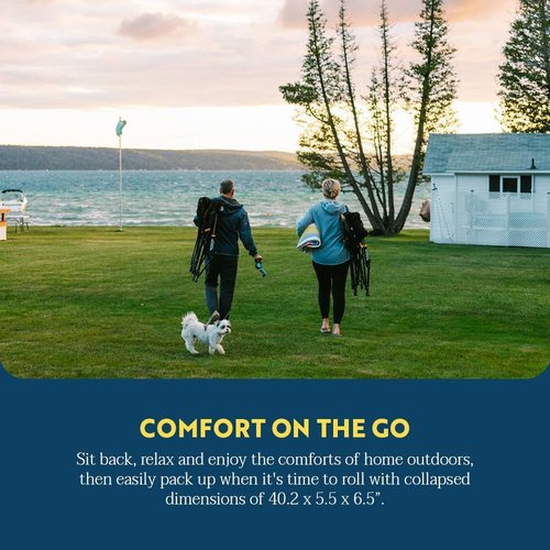 GCI Outdoor Puff Rocker Chair - Portable Comfort for Camping & Relaxation - Black