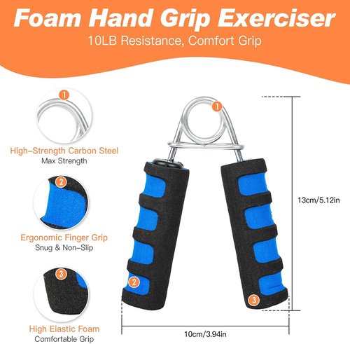 CYFIE Grip Strength Trainer Kit - Adjustable Hand Gripper & Forearm Strengthener Set | Includes Finger Stretcher & Stress Ball