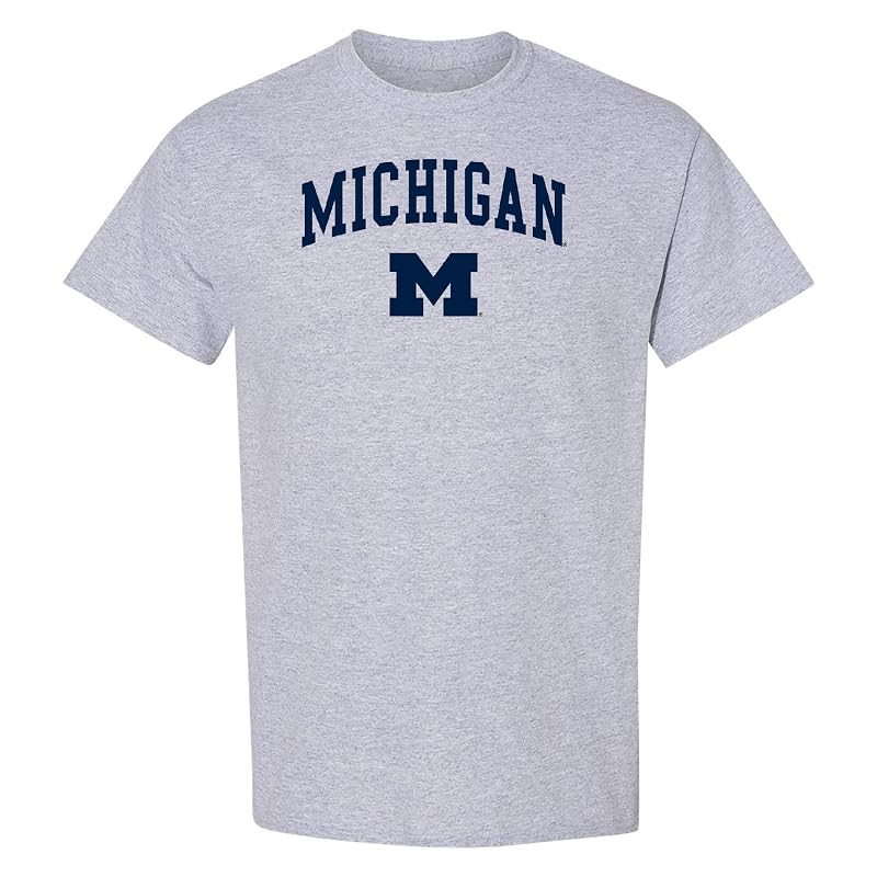 Michigan Wolverines Sport Grey XX-Large Unisex Tee - Collegiate Arch Logo