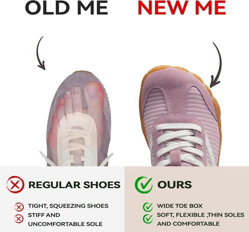 Barefoot Shoes | Minimalist Casual Sneakers with Wide Toe Box - Lightweight & Breathable for Men & Women