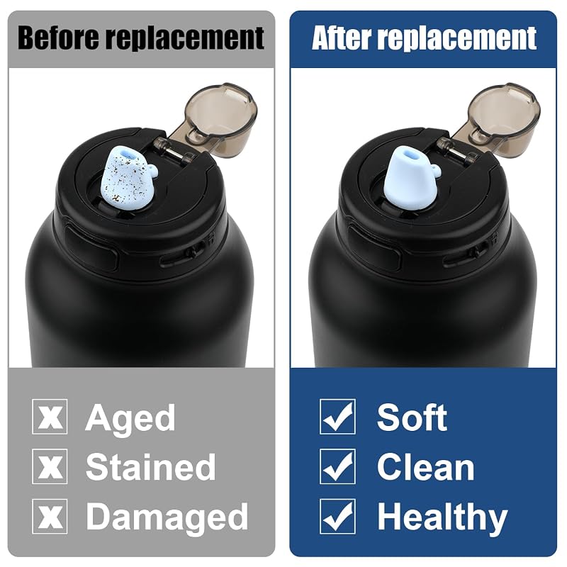4-Pack Bite Valve Replacements for Ello Hydra 64oz Stainless Jug