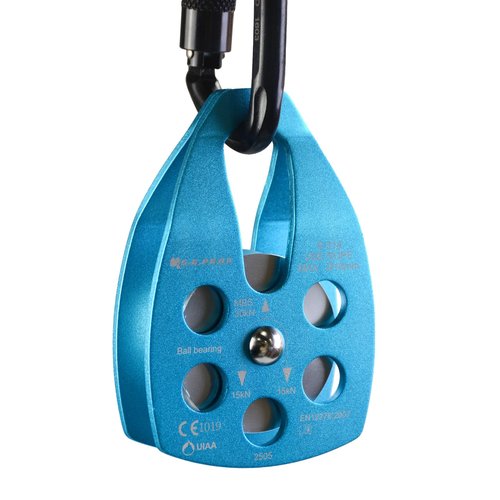 SEPEAK 30kN Large Rescue Pulley Sheave with Swing Plate CE UIAA, Portable Outdoor Climbing Pulley for Backyard Zipline,Fits Rope up to 16 mm/Holds Up to 6750lbs