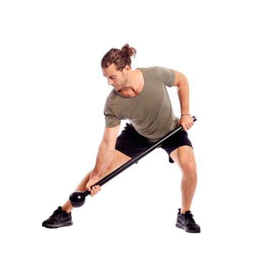 Retrospec Steel Macebell 5 to 30lbs for Men & Women Steel Mace Strength Training & Full Body Workouts, Matte Black