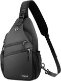 MOSISO Crossbody Sling Bag - Versatile Travel Backpack for Men | Compact Over Shoulder Chest Bag in Black