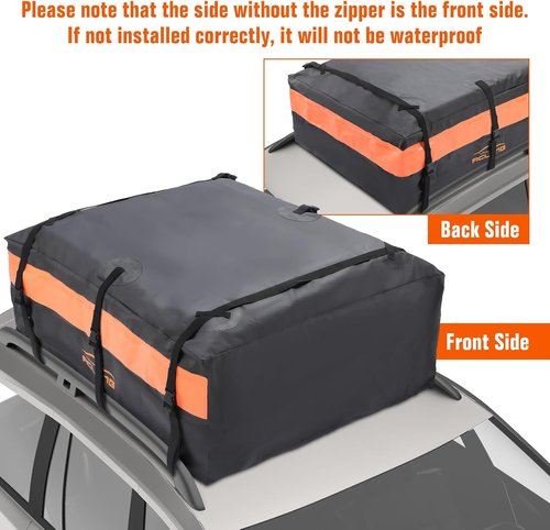 ACLONG Car Roof Bag - 21 Cubic Feet Waterproof Heavy-Duty Rooftop Cargo Carrier | Includes Anti-Slip Mat & Lock