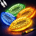 Wave Runner Glow In The Dark LED Football - Waterproof Rechargeable Junior Size Light Up Football | Perfect Outdoor Sports Toy for All Ages