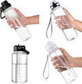 OLDLEY 32oz Motivational Sports Water Bottle - BPA-Free Tritan with Time Markers & Leakproof Design