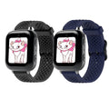 Lamshaw Compatible with Bark Watch Bands, Sport Desgined Silicone band with Metal Buckle Compatible with Bark Watch 1.5 Inches (2 Pack-Black+Blue)