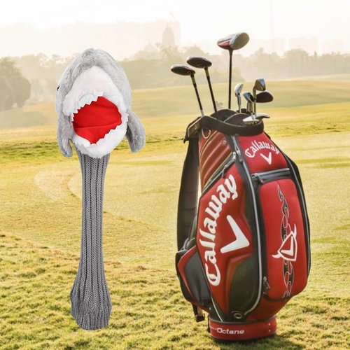 Golf Cover, Adorable Shark Shape Plush Cloth Golf Wood Driver Cover
