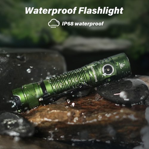 Sofirn SP31 V3.0 Pocket Flashlight with High CRI 519A Neutral White LED, Rechargeable IPX8 Waterproof Flashlight, Protect Eyesight and Improve Focus for High-efficiency Work and Outdoor Sports (Green)