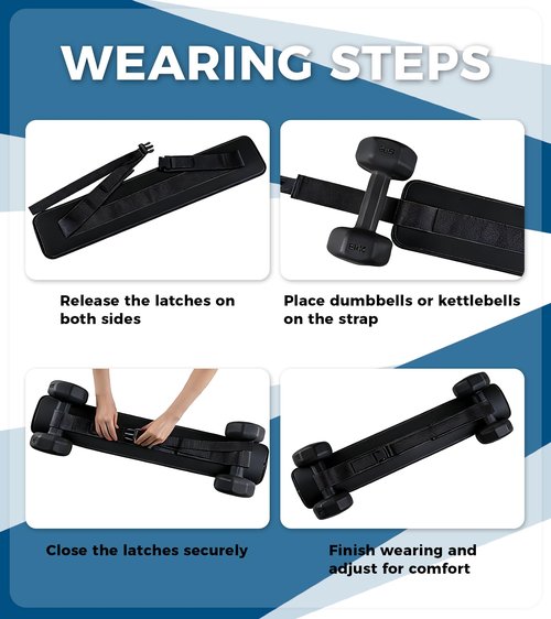 Hip Thrust Belt for Dumbbells, Kettlebells & Plates, Adjustable Booty Belt with Slip-Resistant Padding, Comfortable Glute Bridge Weight Belt for Home & Gym Workouts (Black)