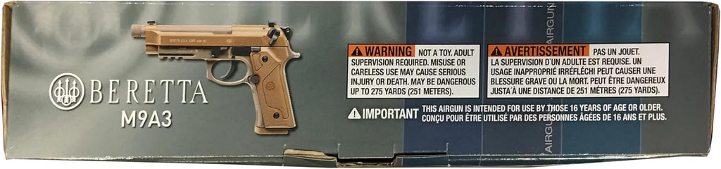 Umarex Beretta M9A3 Blowback Air Pistol - Full-Auto .177 Caliber BB Gun for Realistic Shooting Experience