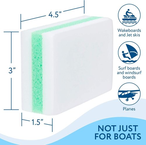 Impresa Boat Scuff Eraser - XL Marine Cleaner | Effectively Removes Marks from Fiberglass, Aluminum & Metal - 4 Pack