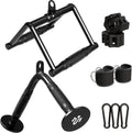 Mikolo Heavy-Duty Cable Attachments Set - LAT Pulldown, V Bar, Double D Handle & Ankle Straps for Home Gym
