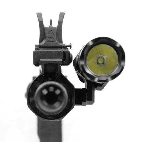 Leapers RG-FL27KC Inc., UTG Offset Flashlight Ring Mount, Keymod, Matte Black