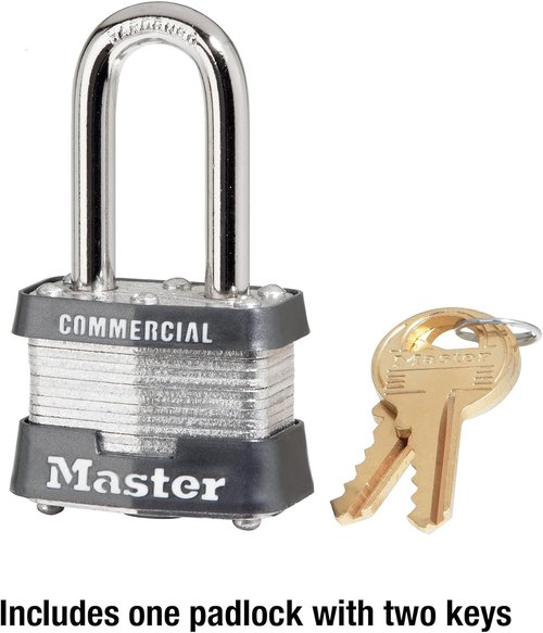 Master Lock Outdoor Padlock - Durable Security with Key - 1 Pack, Weather-Resistant Design