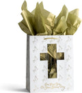 Regine Switzerland Gold Cross Confirmation Communion Gift Bag - Medium Size