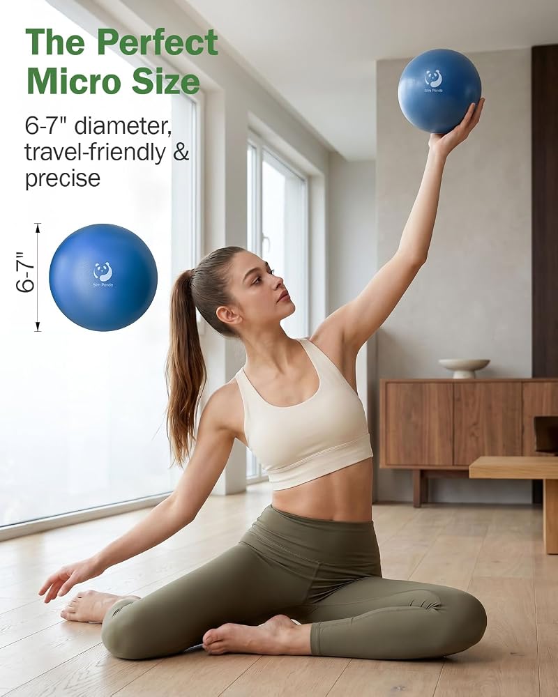 Glacier Blue 6 Inch Mini Pilates Ball with Hand Pump – Slim Panda
