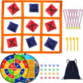 Skiennix 2-in-1 Outdoor Giant Tic Tac Toe & Bean Bag Toss Game - Fun for Kids & Adults | Perfect for Yard Parties