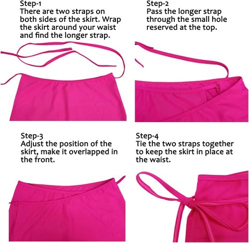 JadeRich Women's Wrap Skirt - Overlapped Side Tie Design for Beach & Swimwear | Stylish Cover-Up