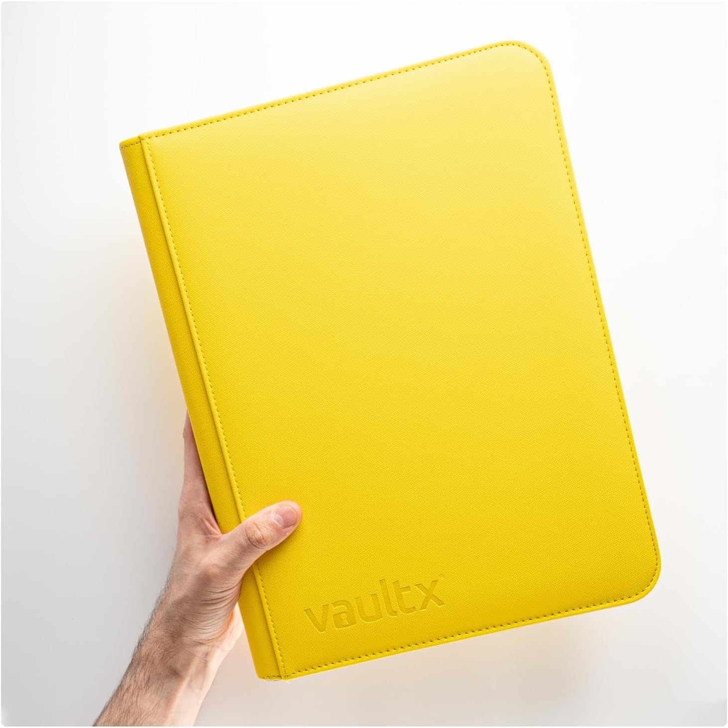 Vault X 9 Pocket Trading Card Zip Binder - Premium Exo-Tec Material, Holds 360 Cards | Yellow