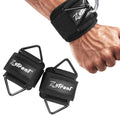 Wrist Cuffs for Cables Gym, Lifting Cuffs Wrist Straps for Cable Machines Strength Training Equipment (Black)
