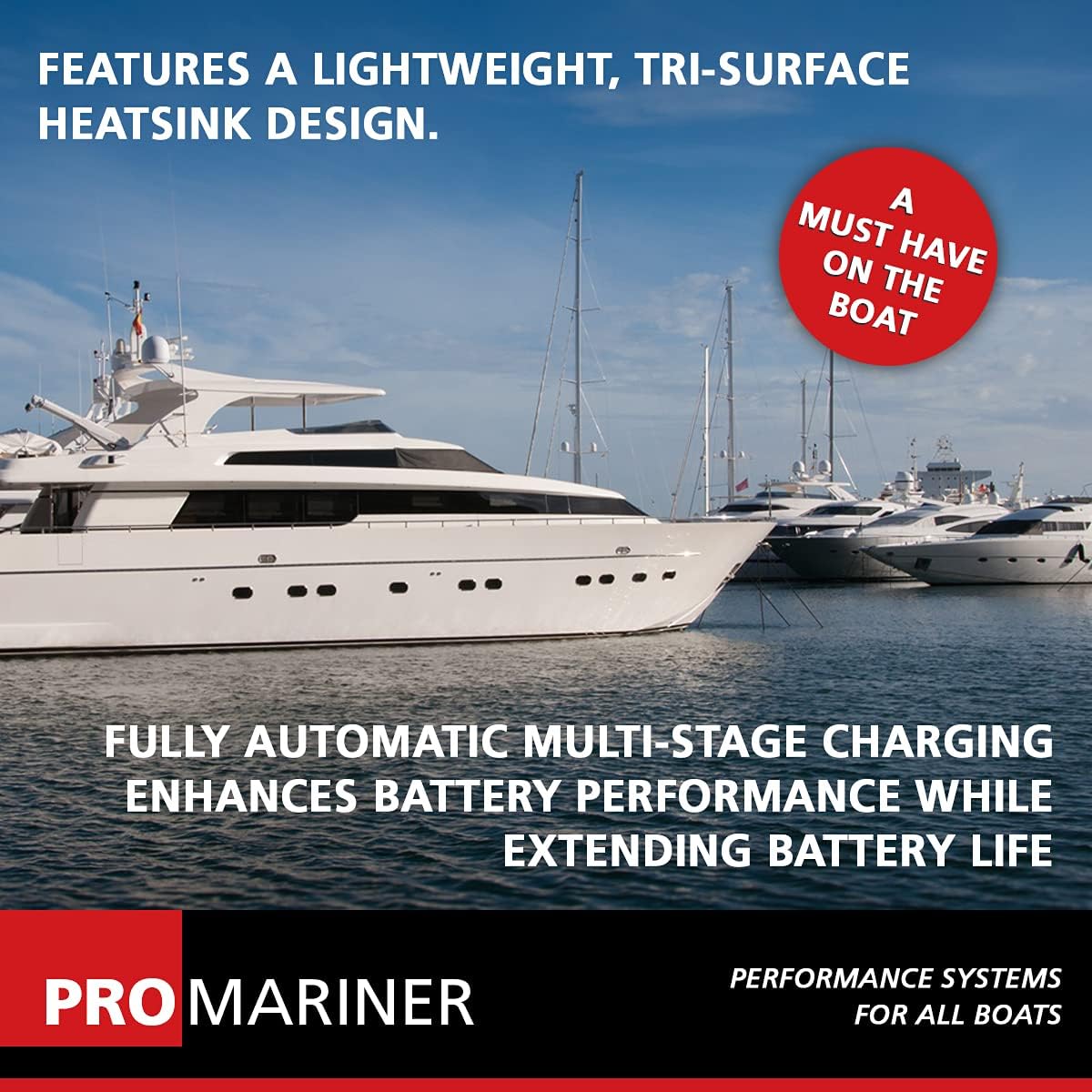 ProMariner 44006 ProSport HD Marine Battery Charger - Waterproof, 6 Amp, 1 Bank Performance