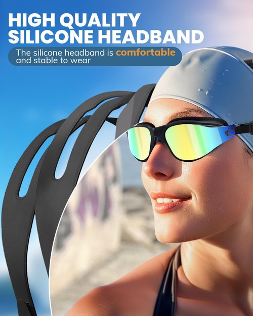 MOXTOYU Swimming Goggles - Professional Anti-Fog, UV Protection | 2-Pack for Adults & Youth