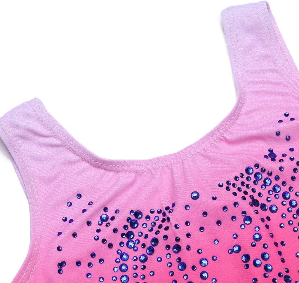 Zaclotre Girls' Gymnastic Leotard - Sparkly Shiny Diamond Design | One-Piece Ballet Outfit