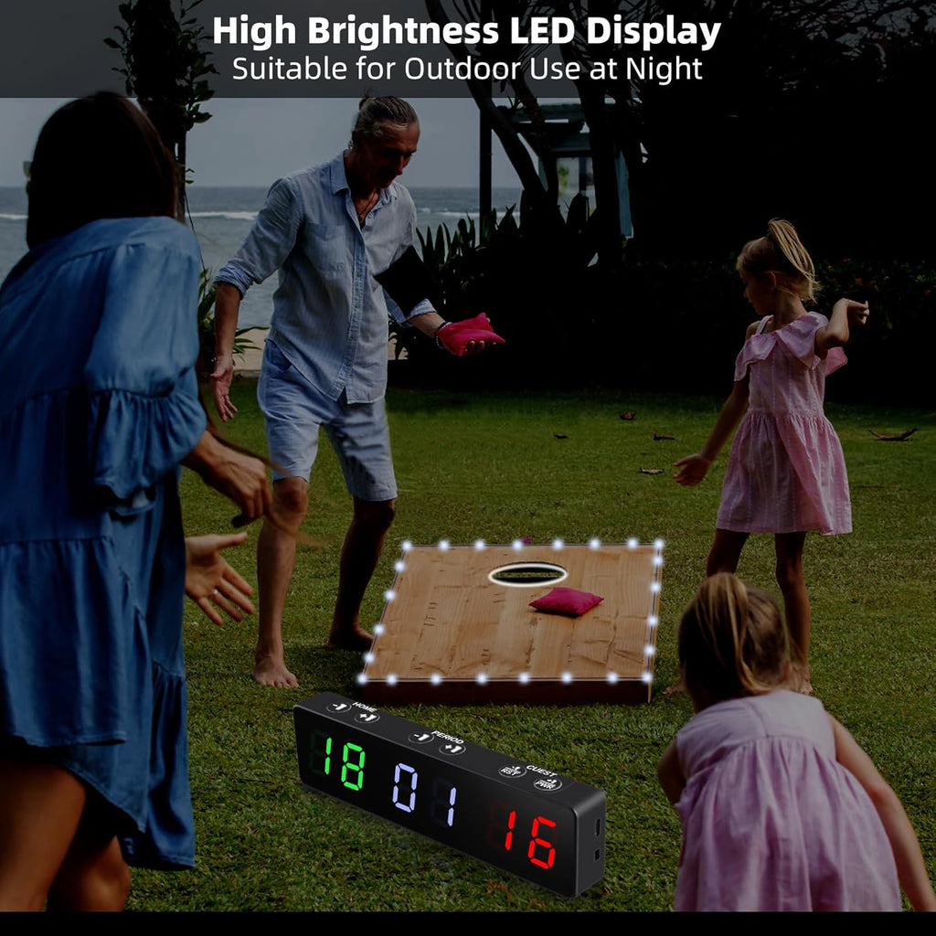 PELLOR Mini Digital Scoreboard - Portable Magnetic Design with Rechargeable Battery for Indoor & Outdoor Games