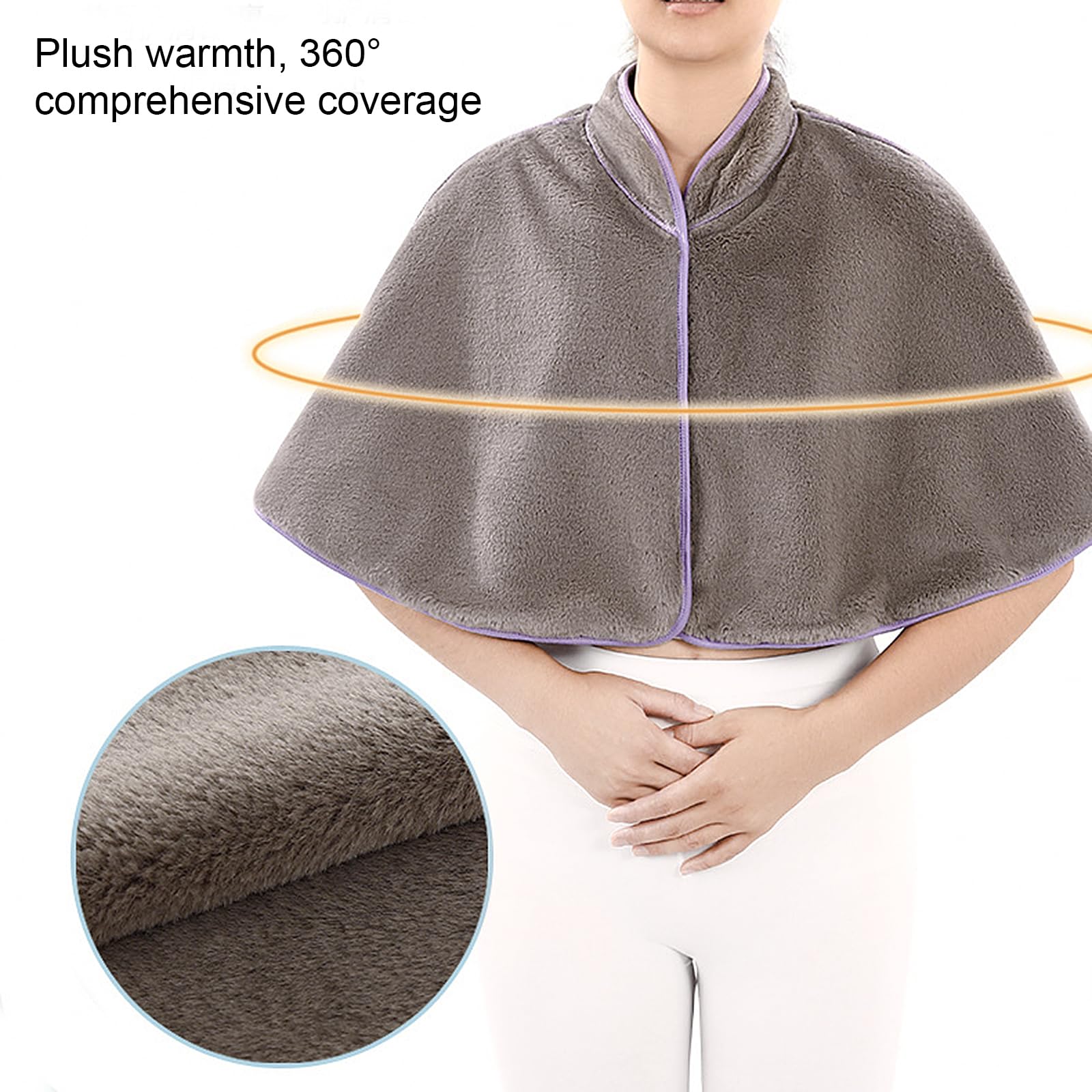 Thickened Wheelchair Care Shawl, Warm Shoulder Shawl Cape Bedridden Patient Shoulder Warm Cloak, Adaptive Easy-Dress Bed Jacket Cape for Elderly, Keeps Shoulders and Back Warm During Cold Winter